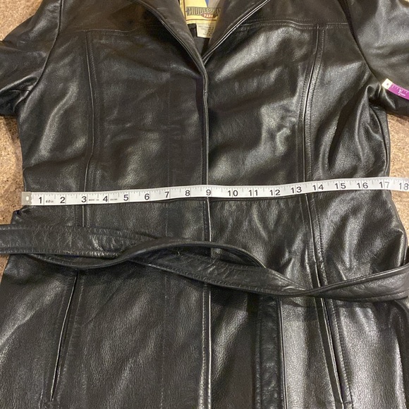 Vintage Middlebrook Park Lined Leather Jacket With Attached Belt Small - Picture 5 of 17